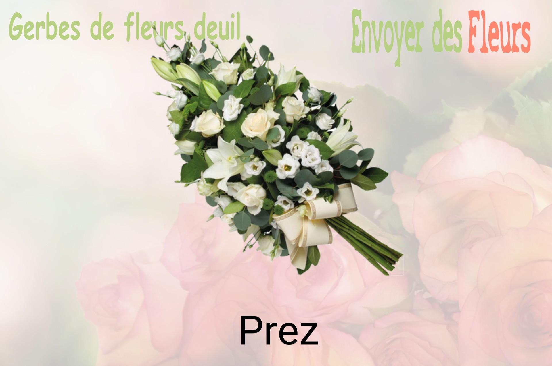 Gerbe de fleurs de deuil livrée à Prez